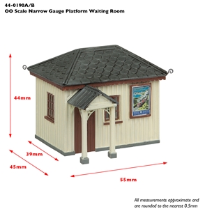 Narrow Gauge (OO9) Platform Waiting Room - Green and Cream