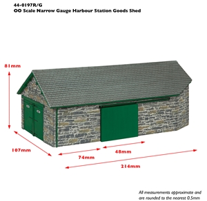 Narrow Gauge (OO9) Harbour Station Goods Shed - Red