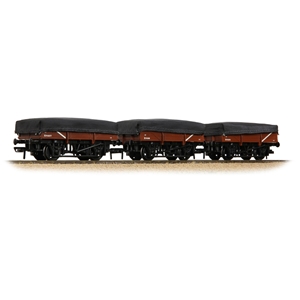 5 Plank China Clay 3-Wagon Pack BR Bauxite (Early) with Tarp. Covers