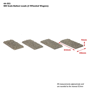 Ballast Loads for 4 Wheel Wagons (x4)