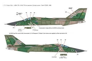 USAF F-111A Aardvaak "Vietnam War" swing-wing bomber