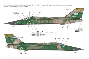 USAF F-111A Aardvaak "Vietnam War" swing-wing bomber