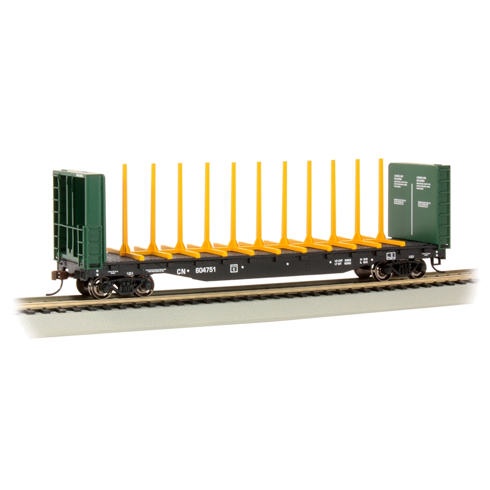 52' Centre-Beam Flatcar with Bulkheads - Canadian National #604751