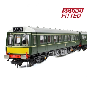 Class 117 3-Car DMU R334 BR Green (Small Yellow Panels)