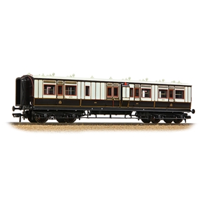 LNWR 50ft Arc Roof Brake Composite Corridor LNWR Dark Claret & White