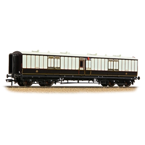 LNWR 50ft Arc Roof Full Brake LNWR Dark Claret & White