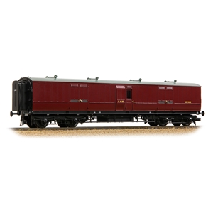 LNWR 50ft Arc Roof Full Brake LMS Crimson Lake