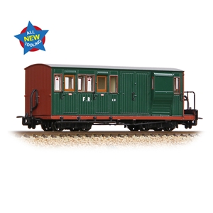 Ffestiniog Railway Brake Third No. 10 FR Green with Red Ends