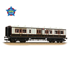 LNWR 50ft Arc Roof Brake Composite Corridor LNWR Dark Claret & White