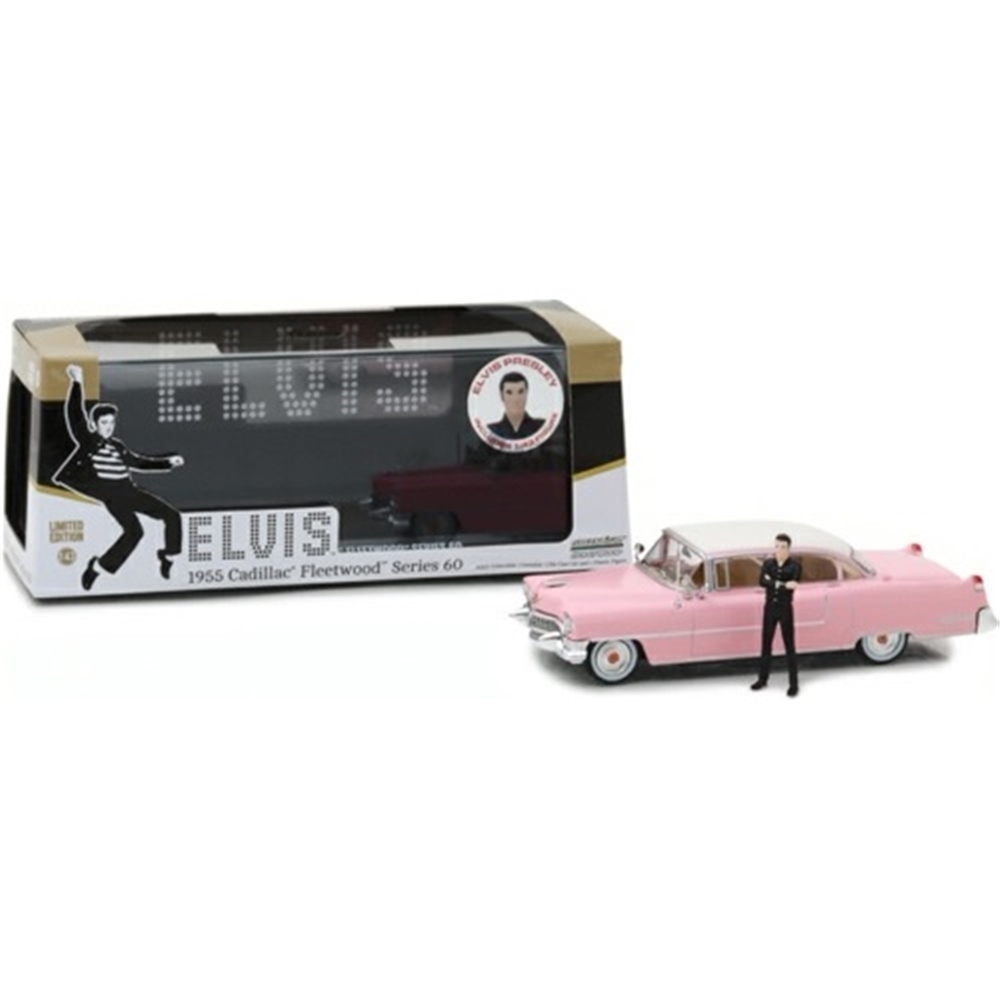 Elvis Presley 1955 Pink Cadillac Fleetwood Series 60-with Elvis Figure