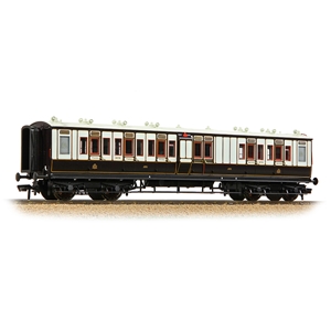 39-880 - LNWR 50ft Arc Roof Brake Composite Corridor LNWR Dark Claret & White