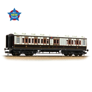 LNWR 50ft Arc Roof Brake Composite Corridor LNWR Dark Claret & White