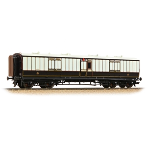 LNWR 50ft Arc Roof Full Brake LNWR Dark Claret & White