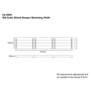 44-0509 Wood Sleeper Retaining Walls Dims