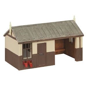 Narrow Gauge (OO9) Corrugated Platform Shelter and Office Chocolate