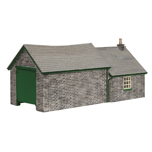 Narrow Gauge (OO9) Stone Shed and Store Green