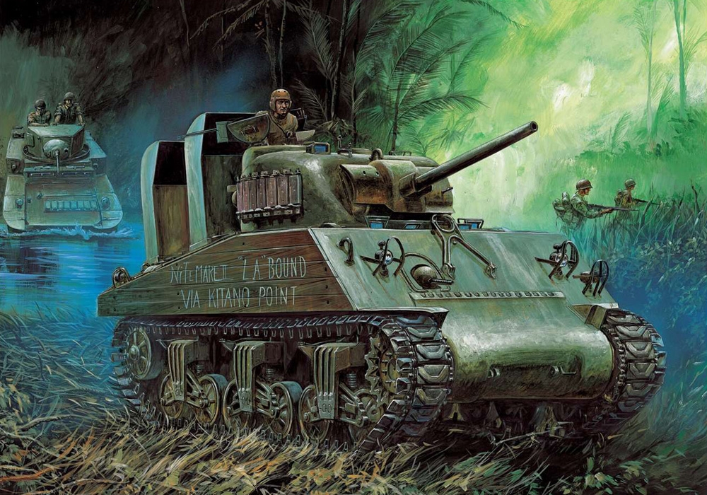 Bachmann Europe plc - US Army M4A2 Sherman 75mm 'Pacific Theater ...