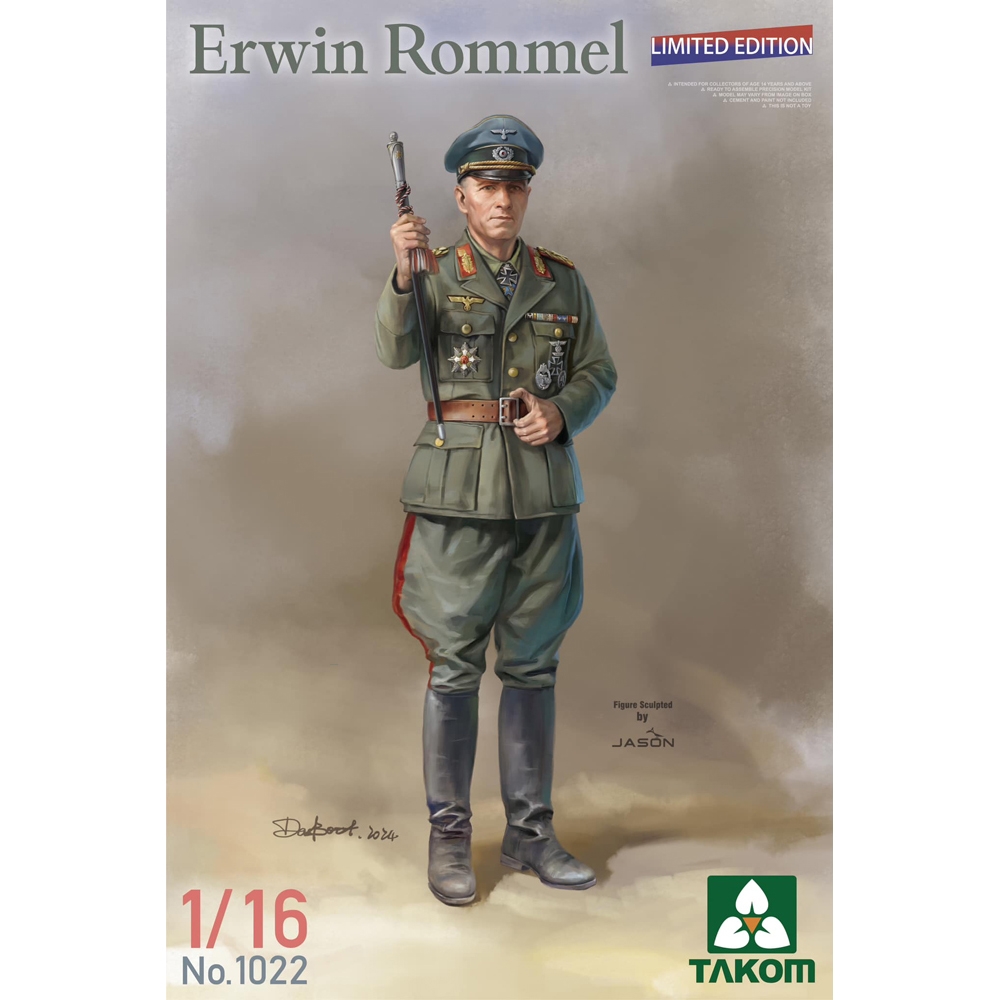 German Army Erwin Rommel WWII Field Marshal Limited Edition Figure