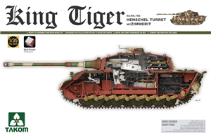 PKTAK02045 German Army King Tiger (H) Heavy Tank w/Zimmerit & Interior