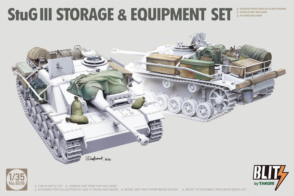 German WWII StuG III Assault Gun Storage & Equipment Set