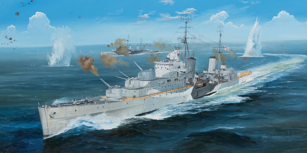 British Royal Navy HMS Argonaut Dido-Class Light Cruiser