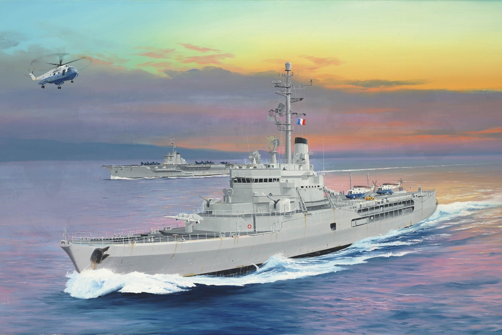 French Navy Helicopter Cruiser Jeanne d'Arc 1964