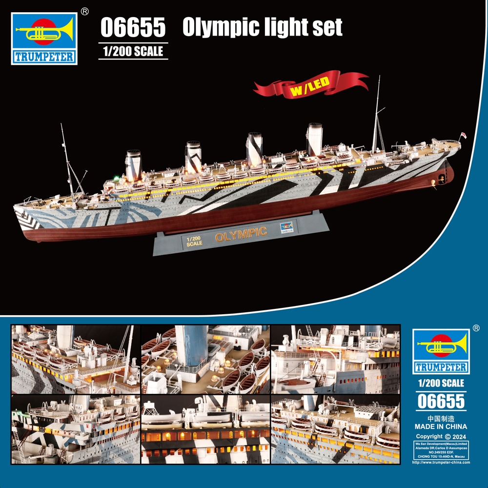 USB LED Light Set for 1:200 Scale HMT Olympic