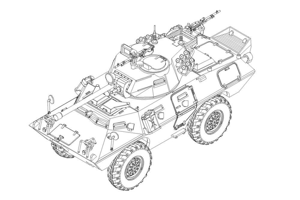 US Army LAV-150 Armoured Personnel Carrier w/ 90mm Mecar Gun