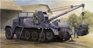 German Army Schwerer Zugkraftwagen 18t SdKfz 9/1 w/ 6t Bilstein Crane